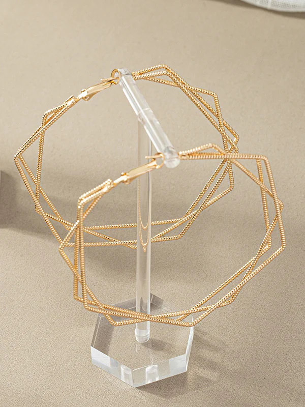 Geometric Drop Earrings - Image 4