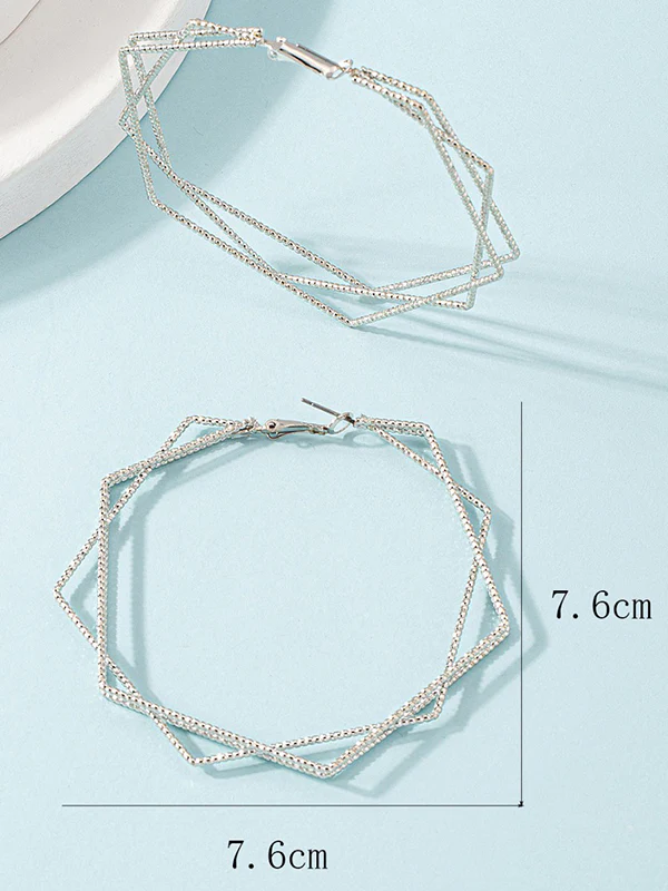 Geometric Drop Earrings - Image 5