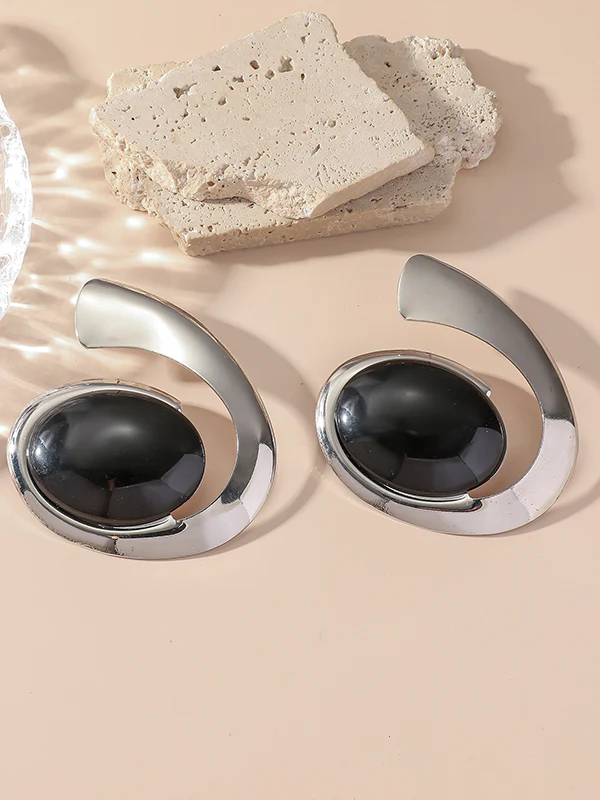Geometric Drop Earrings - Image 3