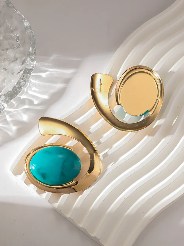 Geometric Drop Earrings - Image 5