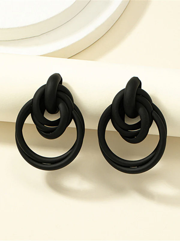 Geometric Drop Earrings - Image 4