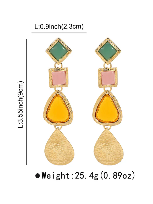 Geometric Drop Earrings - Image 7