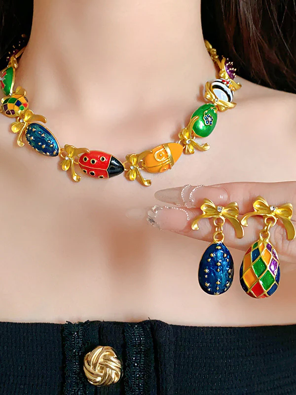 Geometric Drop Earrings - Image 2