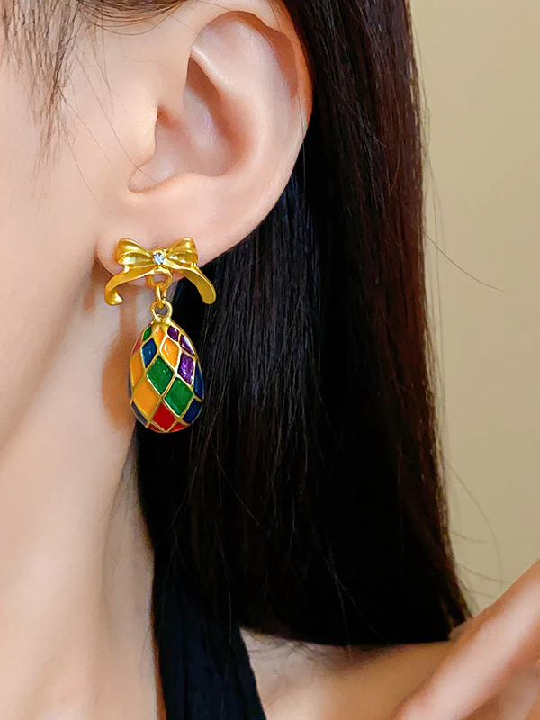 Geometric Drop Earrings - Image 4