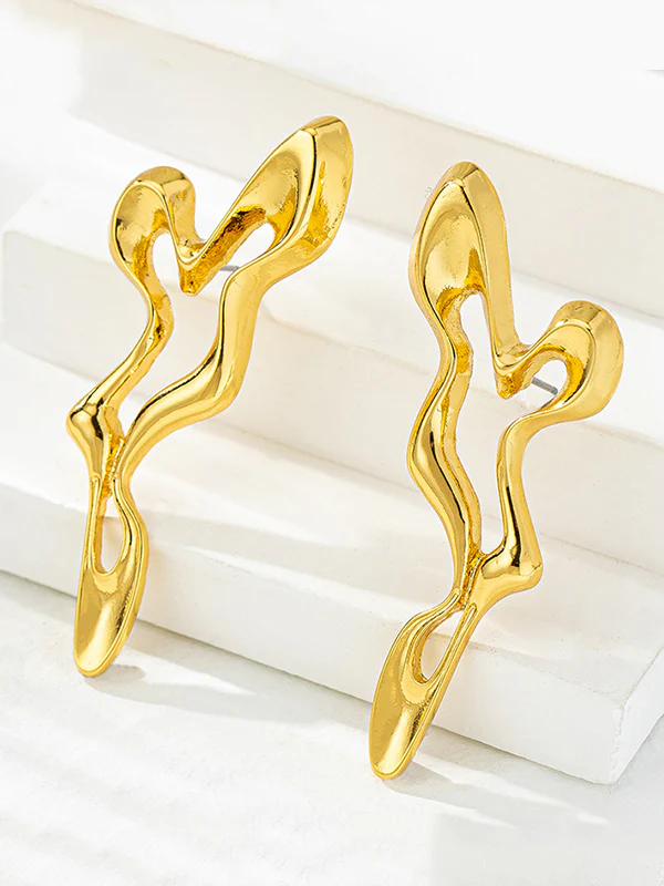 Geometric Drop Earrings - Image 2
