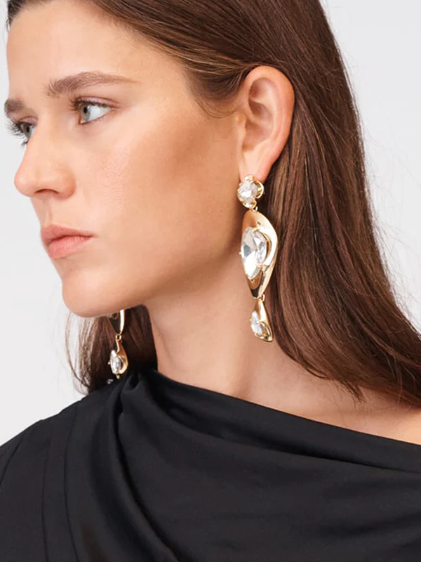 Geometric Drop Earrings - Image 2