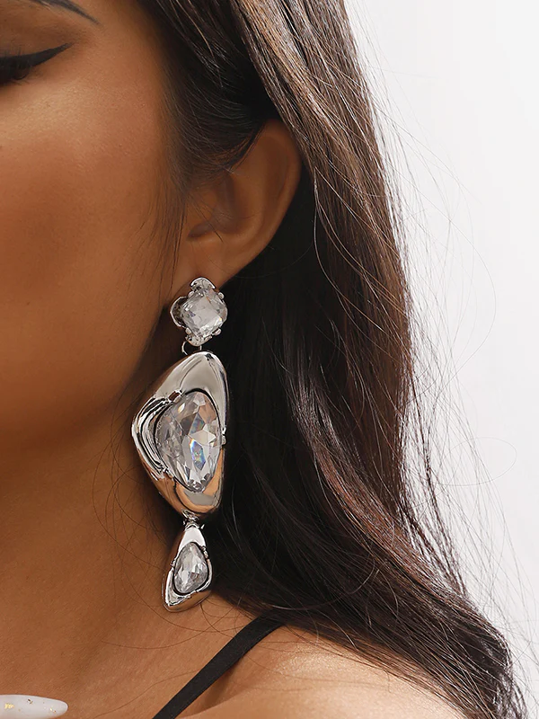 Geometric Drop Earrings - Image 3