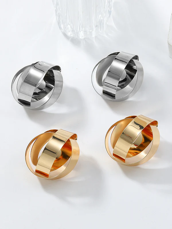 Geometric Drop Earrings - Image 2