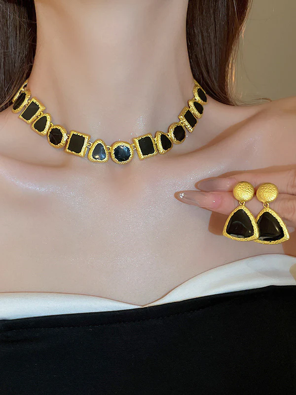 Geometric Drop Earrings - Image 3
