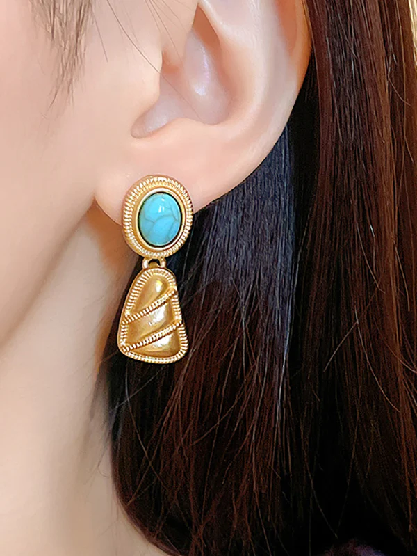 Geometric Drop Earrings - Image 2