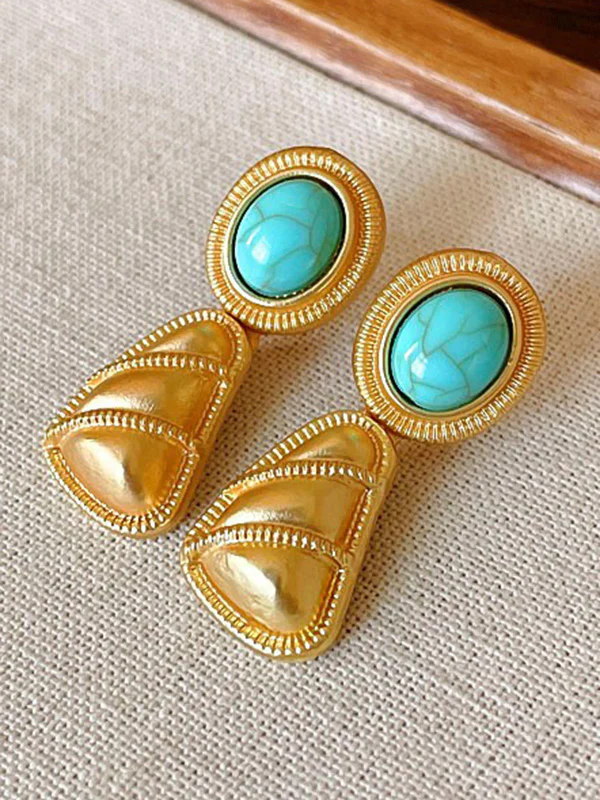 Geometric Drop Earrings - Image 3