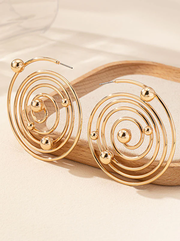 Geometric Drop Earrings - Image 2