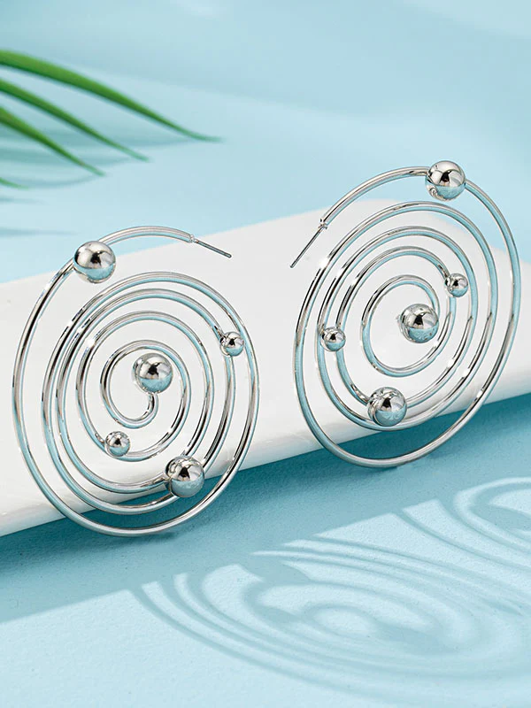 Geometric Drop Earrings - Image 3
