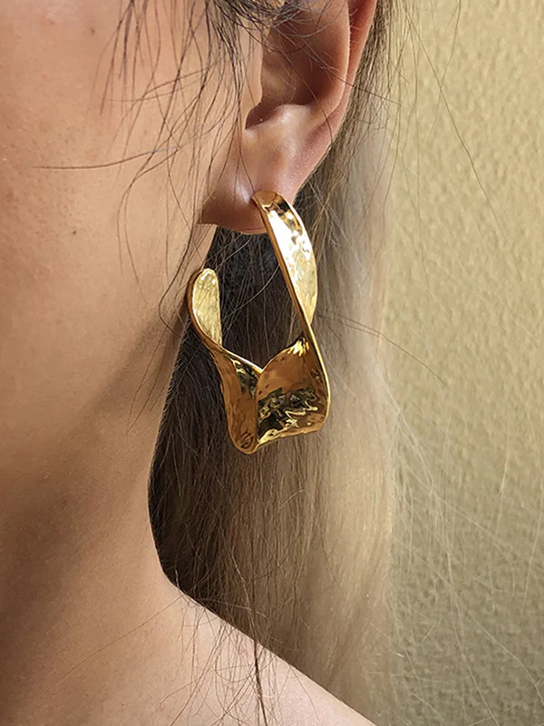 Geometric Drop Earrings - Image 3
