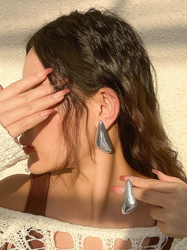 Geometric Drop Earrings - Image 3