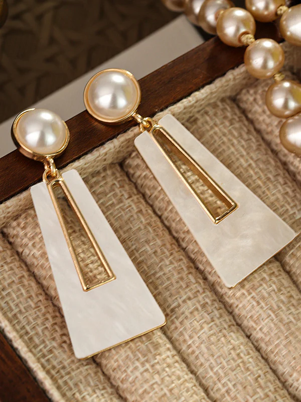 Geometric Drop Earrings - Image 3