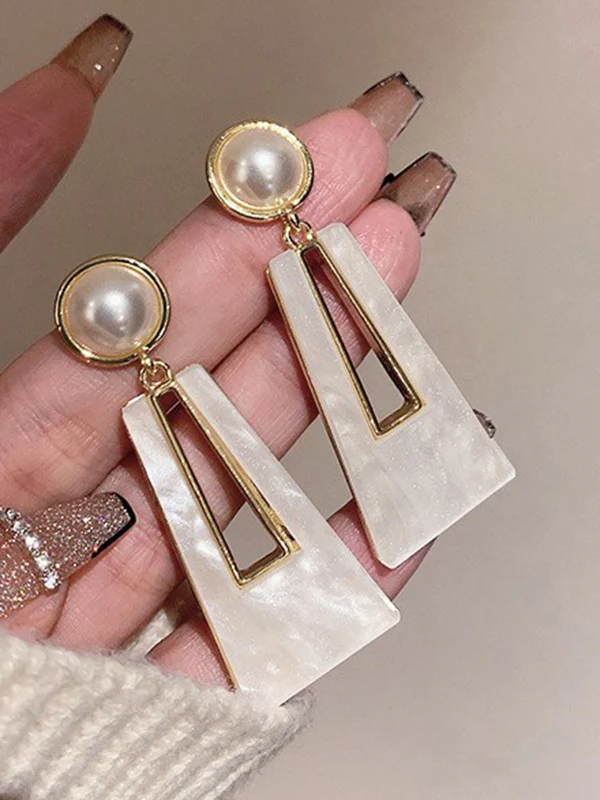 Geometric Drop Earrings - Image 4