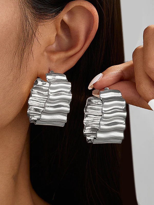 Geometric Drop Earrings - Image 2
