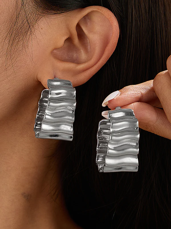 Geometric Drop Earrings - Image 3