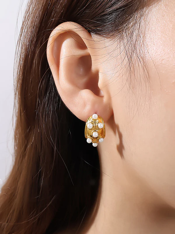 Geometric Drop Earrings - Image 3
