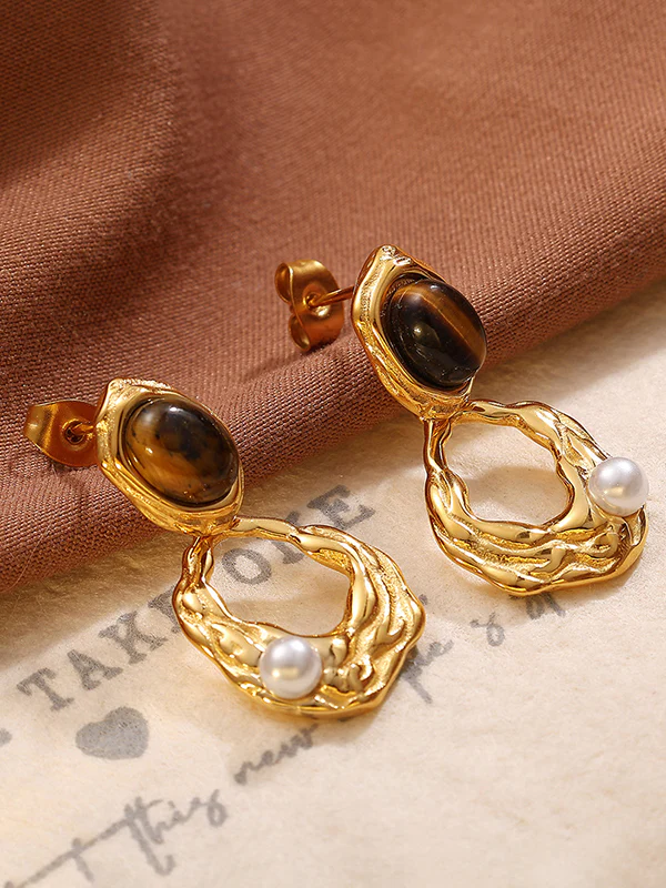 Geometric Drop Earrings - Image 4