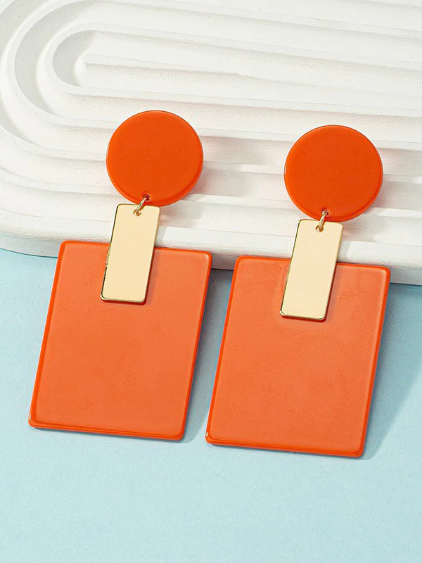Geometric Drop Earrings - Image 4