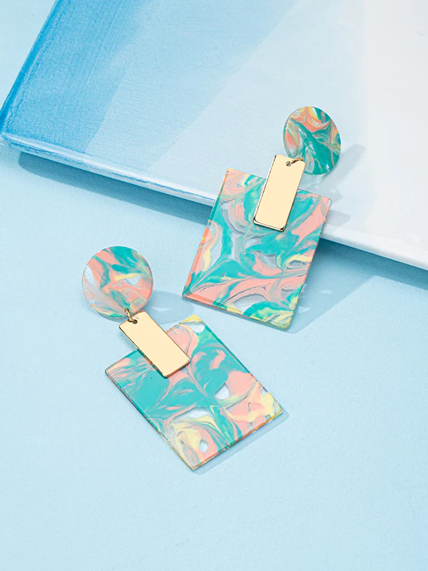 Geometric Drop Earrings - Image 7