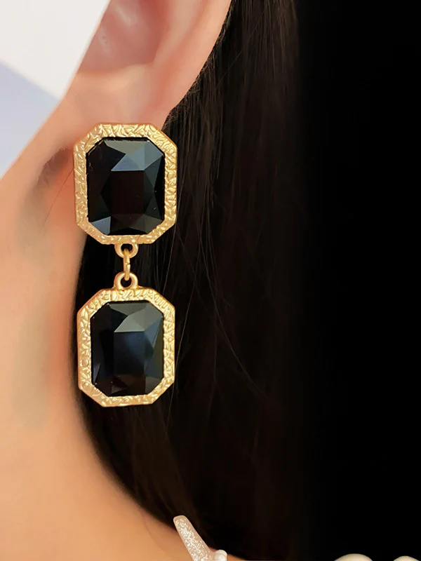 Geometric Drop Earrings - Image 2
