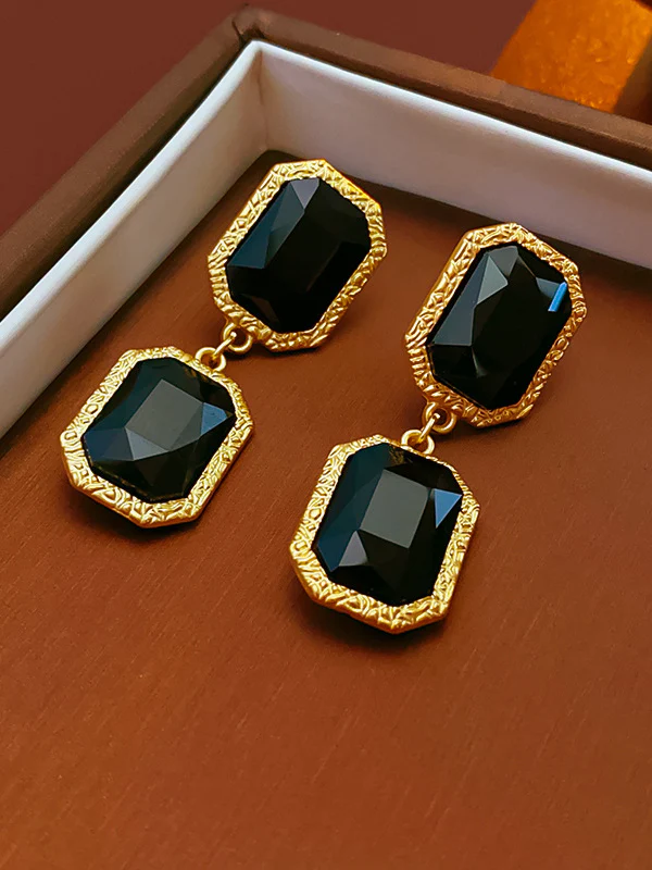 Geometric Drop Earrings - Image 3