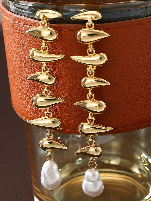 Geometric Drop Earrings Earrings Accessories - Image 3