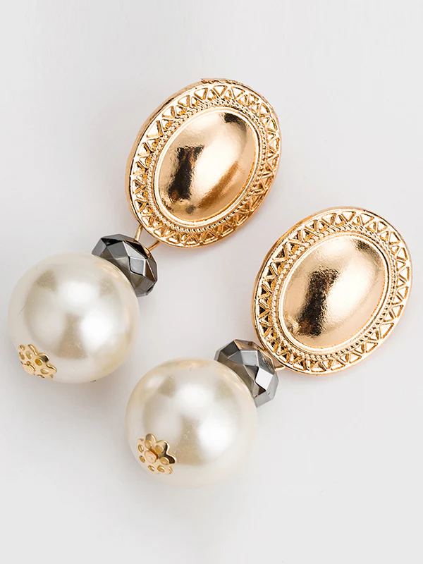 Geometric Drop Earrings - Image 2