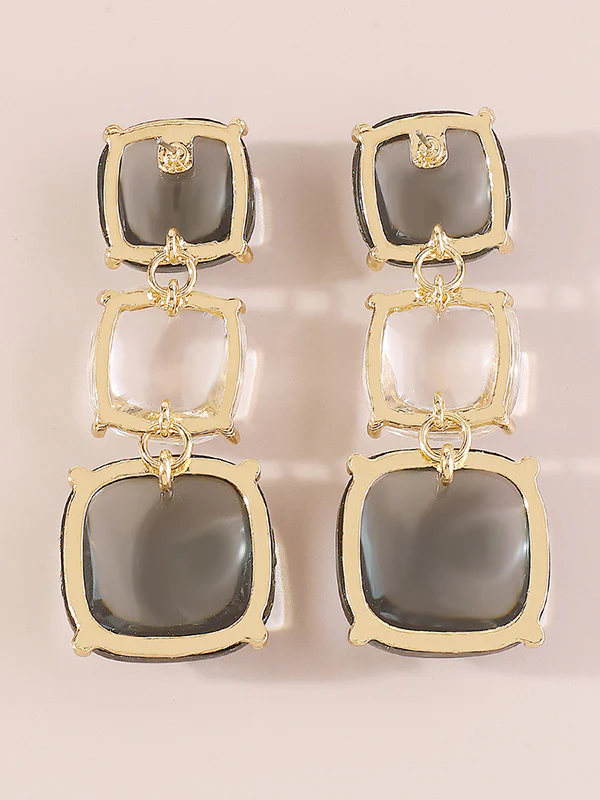 Geometric Drop Earrings Earrings Accessories - Image 11