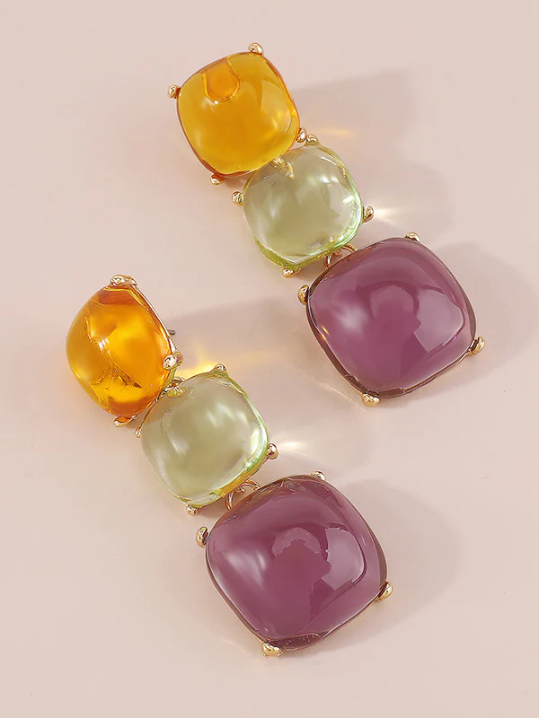 Geometric Drop Earrings Earrings Accessories - Image 5