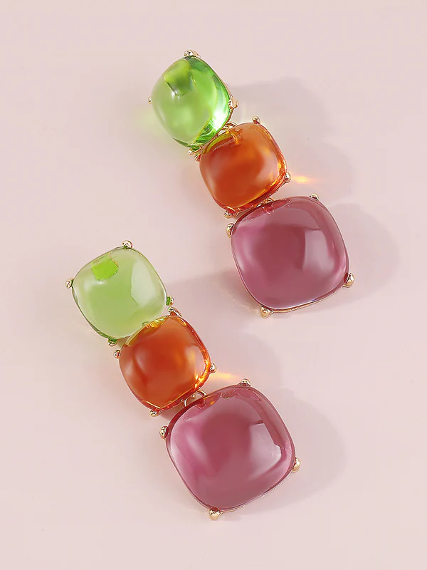 Geometric Drop Earrings Earrings Accessories - Image 6