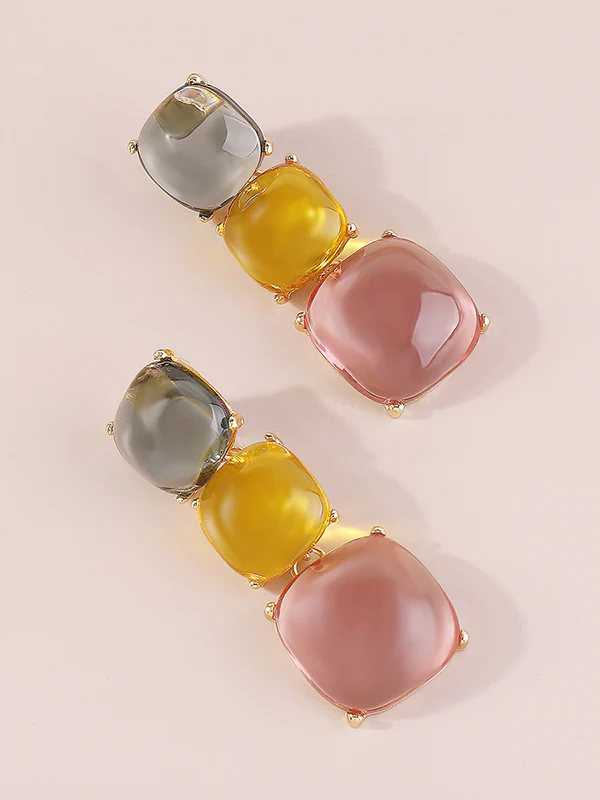 Geometric Drop Earrings Earrings Accessories - Image 7