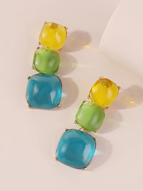 Geometric Drop Earrings Earrings Accessories - Image 8