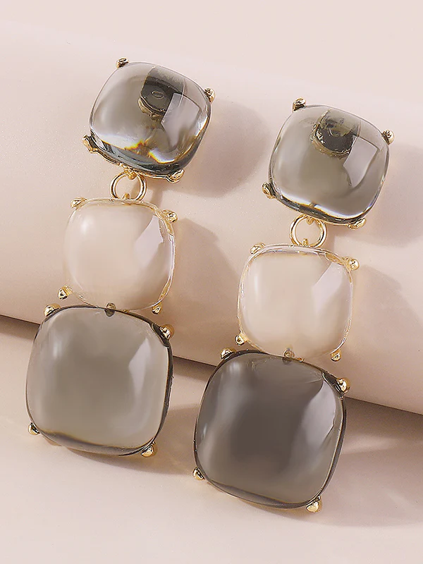 Geometric Drop Earrings Earrings Accessories - Image 9