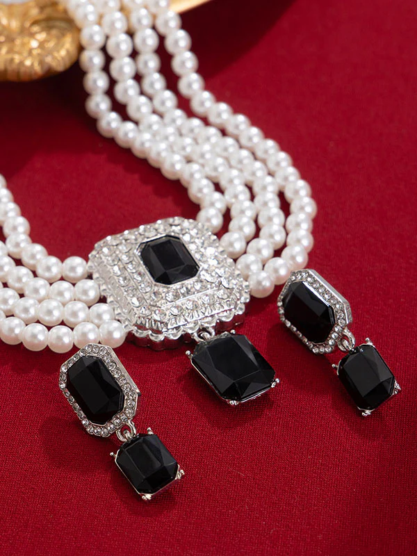 Geometric Drop Earrings Necklaces Accessories - Image 16
