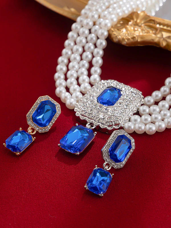 Geometric Drop Earrings Necklaces Accessories - Image 18
