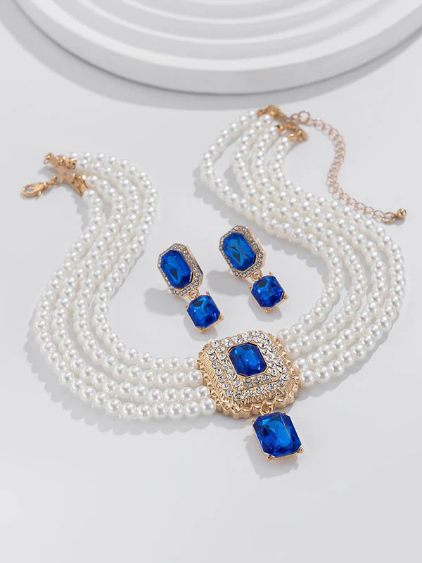 Geometric Drop Earrings Necklaces Accessories - Image 21