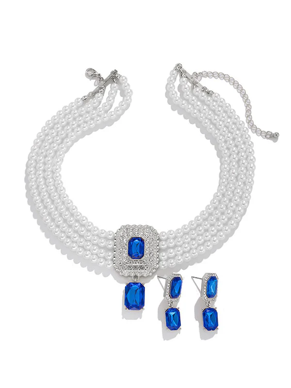 Geometric Drop Earrings Necklaces Accessories - Image 25