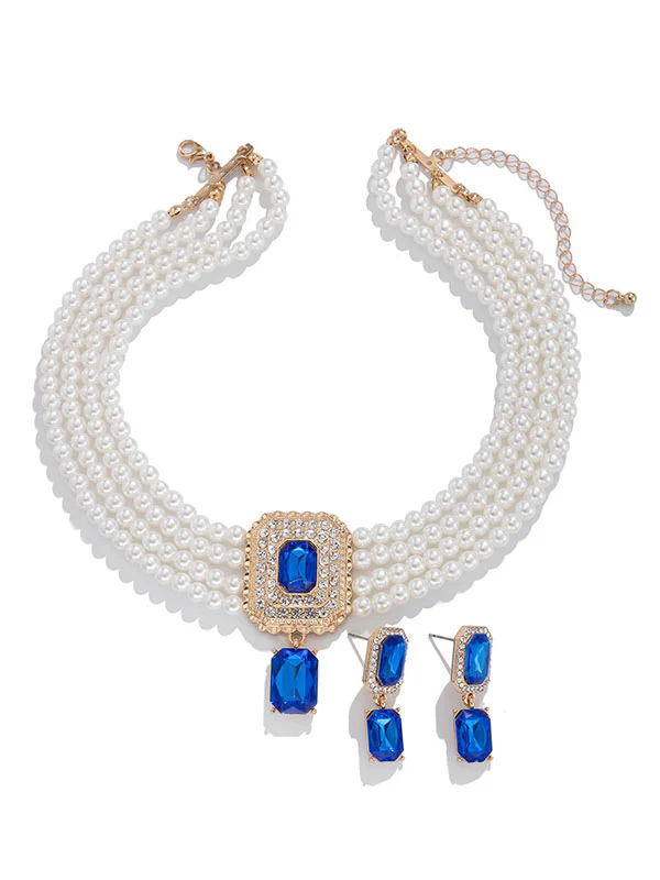Geometric Drop Earrings Necklaces Accessories - Image 26