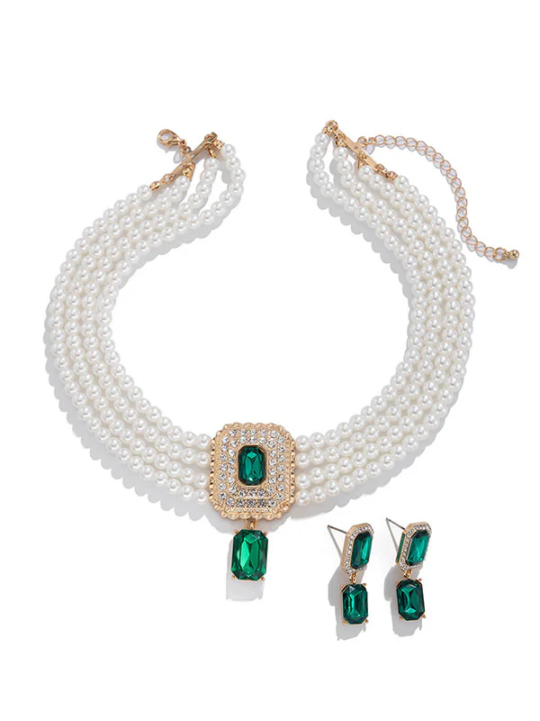 Geometric Drop Earrings Necklaces Accessories - Image 27
