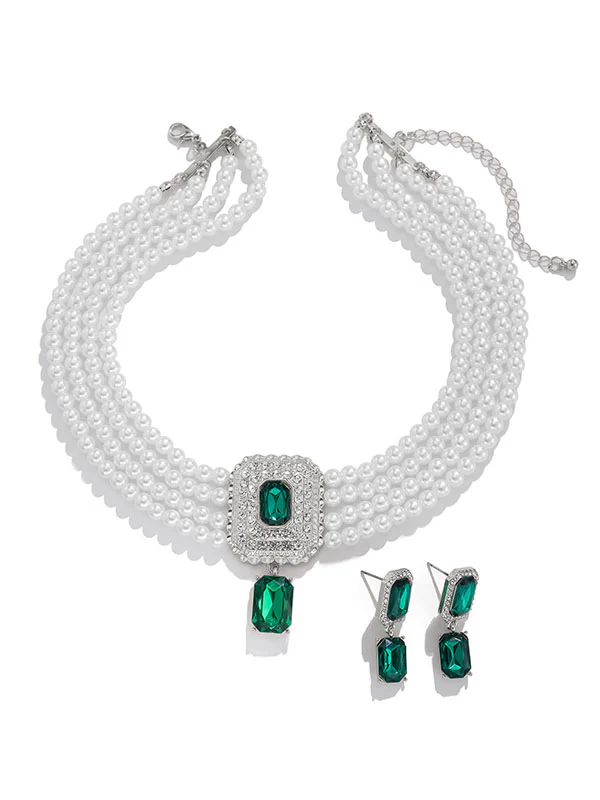 Geometric Drop Earrings Necklaces Accessories - Image 28