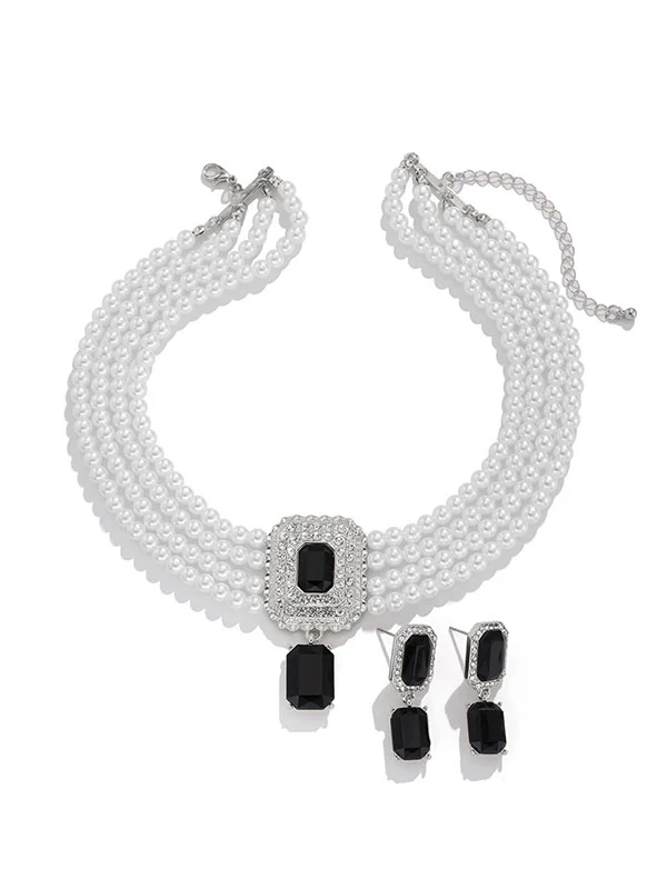 Geometric Drop Earrings Necklaces Accessories - Image 30