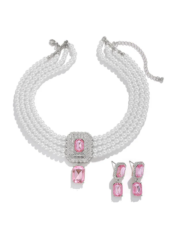 Geometric Drop Earrings Necklaces Accessories - Image 33