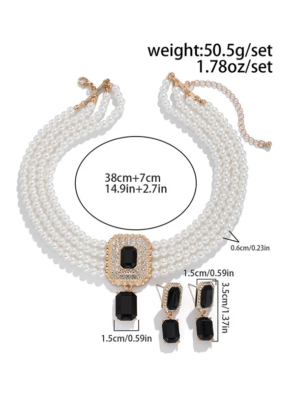 Geometric Drop Earrings Necklaces Accessories - Image 35