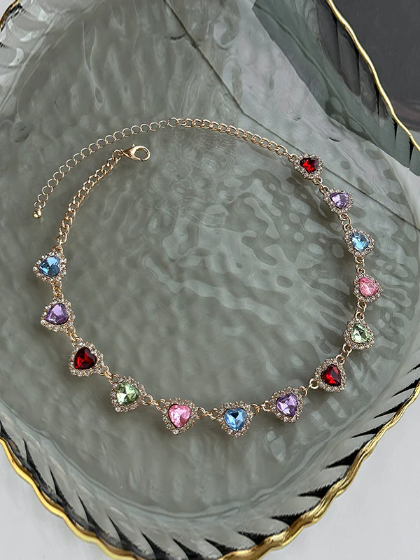 Geometric Heart Shape Necklaces Accessories - Image 10