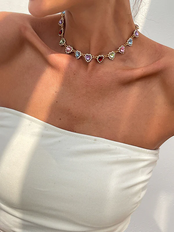 Geometric Heart Shape Necklaces Accessories - Image 2