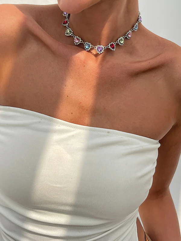 Geometric Heart Shape Necklaces Accessories - Image 3